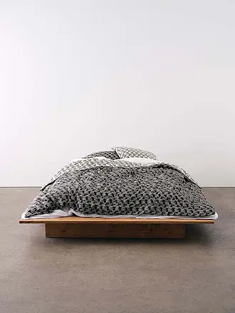 MARC O'POLO HOME | Satin Bettwäsche MONOGRAM 70x90cm / 140x200cm Black | schwarz